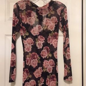 SOLD!! Sheer flower print jumpsuit